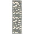 thumbnail image 1 of SAFAVIEH Courtyard Trena Fishes Indoor/Outdoor Runner Rug, Dark Grey/Beige, 2'3" x 6'7", 1 of 6
