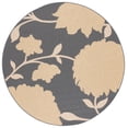 thumbnail image 1 of Safavieh Courtyard Tyson Floral Indoor/Outdoor Area Rug, Anthracite/Beige, 5'3" x 5'3" Round, 1 of 13