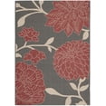 thumbnail image 1 of Safavieh Courtyard Tyson Floral Indoor/Outdoor Area Rug, Anthracite/Red, 4' x 5'7", 1 of 16