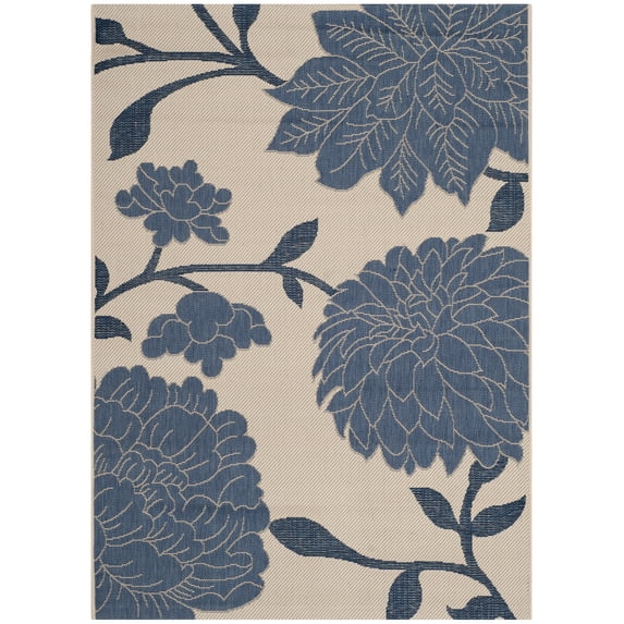 Safavieh Courtyard Tyson Floral Indoor/Outdoor Area Rug, Beige/Blue, 2'7" x 5'
