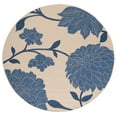 thumbnail image 1 of Safavieh Courtyard Tyson Floral Indoor/Outdoor Area Rug, Beige/Blue, 4' x 4' Round, 1 of 12
