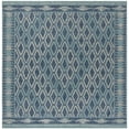 thumbnail image 1 of SAFAVIEH Courtyard Vermont Geometric Indoor/Outdoor Area Rug, Navy/Aqua, 6'7" x 6'7" Square, 1 of 17