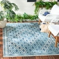 thumbnail image 1 of SAFAVIEH Courtyard Vermont Geometric Indoor/Outdoor Area Rug, Navy/Grey, 5'3" x 7'7", 1 of 14