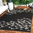 thumbnail image 1 of Safavieh Courtyard Victoria Fishes Indoor/Outdoor Area Rug, Black/Beige, 5'3" x 7'7", 1 of 9
