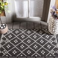 thumbnail image 1 of SAFAVIEH Courtyard Wasif Geometric Indoor/Outdoor Area Rug, Black/Ivory, 2' x 3'7", 1 of 14