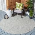 thumbnail image 1 of SAFAVIEH Courtyard Wayra Solid Indoor/Outdoor Area Rug, Grey/Grey, 6'7" x 6'7" Round, 1 of 7