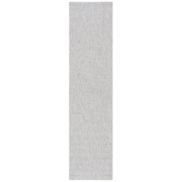 SAFAVIEH Courtyard Wayra Solid Indoor/Outdoor Area Rug, Ivory/Grey, 6'7" x 6'7" Square