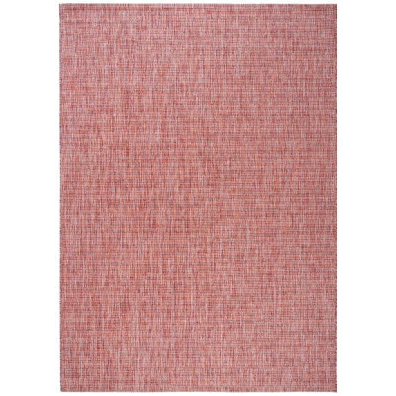 SAFAVIEH Courtyard Wayra Solid Indoor/Outdoor Area Rug, Red/Red, 8' x 10'
