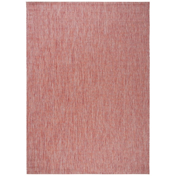 SAFAVIEH Courtyard Wayra Solid Indoor/Outdoor Area Rug, Red/Red, 8' x 10'