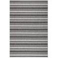 thumbnail image 1 of SAFAVIEH Courtyard Xzavier Geometric Striped Indoor/Outdoor Area Rug, 4' x 5'7", Black/Grey, 1 of 12