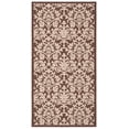 thumbnail image 1 of SAFAVIEH Courtyard Yvette Floral Indoor/Outdoor Area Rug, 2'7" x 5', Chocolate/Natural, 1 of 11