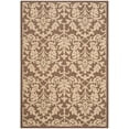 thumbnail image 1 of SAFAVIEH Courtyard Yvette Floral Indoor/Outdoor Area Rug, 4' x 5'7", Chocolate/Natural, 1 of 5