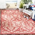 thumbnail image 1 of SAFAVIEH Courtyard Yvette Floral Indoor/Outdoor Area Rug, 6'7" x 6'7" Square, Red/Natural, 1 of 6
