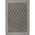 thumbnail image 1 of SAFAVIEH Courtyard Zavier Geometric Bordered Indoor/Outdoor Area Rug, 5'3" x 7'7", Black/Beige, 1 of 14