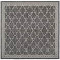 thumbnail image 1 of SAFAVIEH Courtyard Zavier Geometric Bordered Indoor/Outdoor Area Rug, 6'7" x 6'7" Square, Black/Beige, 1 of 14