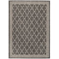 thumbnail image 1 of SAFAVIEH Courtyard Zavier Geometric Indoor/Outdoor Area Rug, Black/Beige, 4' x 5'7", 1 of 14