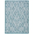 thumbnail image 1 of SAFAVIEH Courtyard Zenji Floral Indoor/Outdoor Area Rug, Grey/Blue, 5'5" x 7'7", 1 of 8