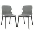 thumbnail image 1 of SAFAVIEH Couture Abbie Classic PP Solid Dining Side Chair, Grey/Black (Set of 2), 1 of 14