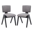 thumbnail image 1 of SAFAVIEH Couture Alisyn Contemporay Linen Solid Dining Side Chair, Black/White (Set of 2), 1 of 14