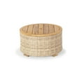 thumbnail image 1 of SAFAVIEH Couture Anguilla Outdoor Patio Round Wicker Coffee Table with Storage, Natural, 1 of 6