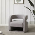 thumbnail image 1 of SAFAVIEH Couture Anissa Modern Linen Solid Accent Chair, Light Grey, 1 of 1