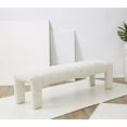 thumbnail image 1 of SAFAVIEH Couture Bellisima Solid Tufted Boucle Modern Bench, Ivory, 1 of 6