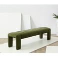 thumbnail image 1 of SAFAVIEH Couture Bellisima Solid Tufted Velvet Modern Bench, Forest Green, 1 of 6