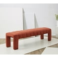 thumbnail image 1 of SAFAVIEH Couture Bellisima Solid Tufted Velvet Modern Bench, Rust, 1 of 6