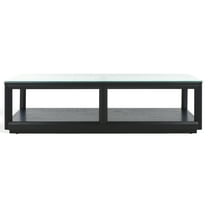 SAFAVIEH Couture Benecarlo Modern Glass Coffee Table, Black/Clear