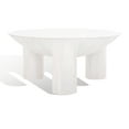 thumbnail image 1 of SAFAVIEH Couture Calhoun Contemporary Round Mango Wood Coffee Table, White Wash, 1 of 11