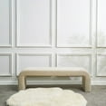 thumbnail image 1 of SAFAVIEH Couture Caralynn Solid Linen Modern Bench, Beige, 1 of 6