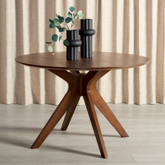 SAFAVIEH Couture Carolee 46" Round Dining Table, Walnut