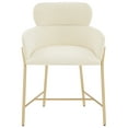 thumbnail image 1 of SAFAVIEH Couture Charlize Classic Velvet Solid Dining Armchair, Ivory/Gold, 1 of 8