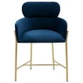 thumbnail image 1 of SAFAVIEH Couture Charlize Classic Velvet Solid Dining Armchair, Navy/Gold, 1 of 7