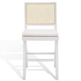 thumbnail image 1 of SAFAVIEH Couture Colette Square Mid Back Counter Stool, White/Natural, 1 of 14