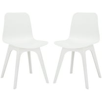 SAFAVIEH Couture Damiano Classic PP Solid Dining Side Chair, White (Set of 2)