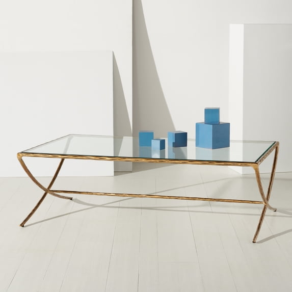 SAFAVIEH Couture Debbie Modern Metal Coffee Table, Brass