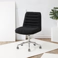 thumbnail image 1 of SAFAVIEH Couture Decolin Boucle Mid Back Swivel Desk Chair, Black/Silver, 1 of 7