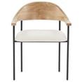 thumbnail image 1 of SAFAVIEH Couture Denver Contemporay Boucle Solid Dining Armchair, Ivory/Black, 1 of 7