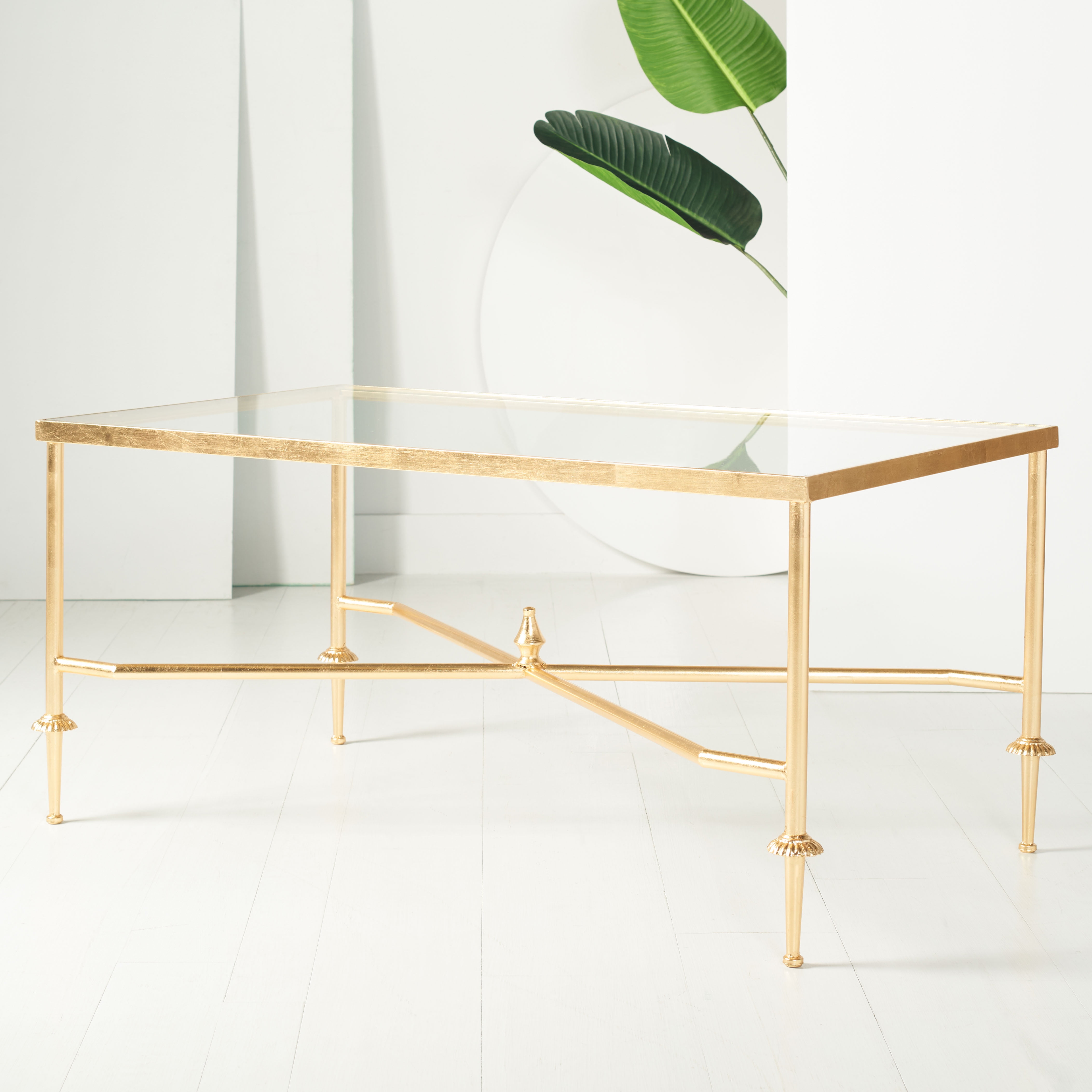 Gruffudd Glass Top Coffee Table