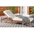 thumbnail image 1 of SAFAVIEH Couture Donnamaria Eucalyptus Wood Outdoor Chaise Lounge, Natural/White, 1 of 16