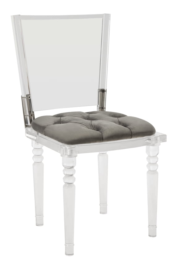 Couture Ella Contemporary Acrylic Dining Chair with Cushion