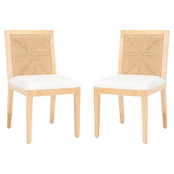 SAFAVIEH Couture Emilio Modern Linen Solid Dining Side Chair, Natural (Set of 2)