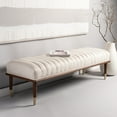 thumbnail image 1 of SAFAVIEH Couture Flannery Solid Viscose Mid-Century Bench, Cream, 1 of 9