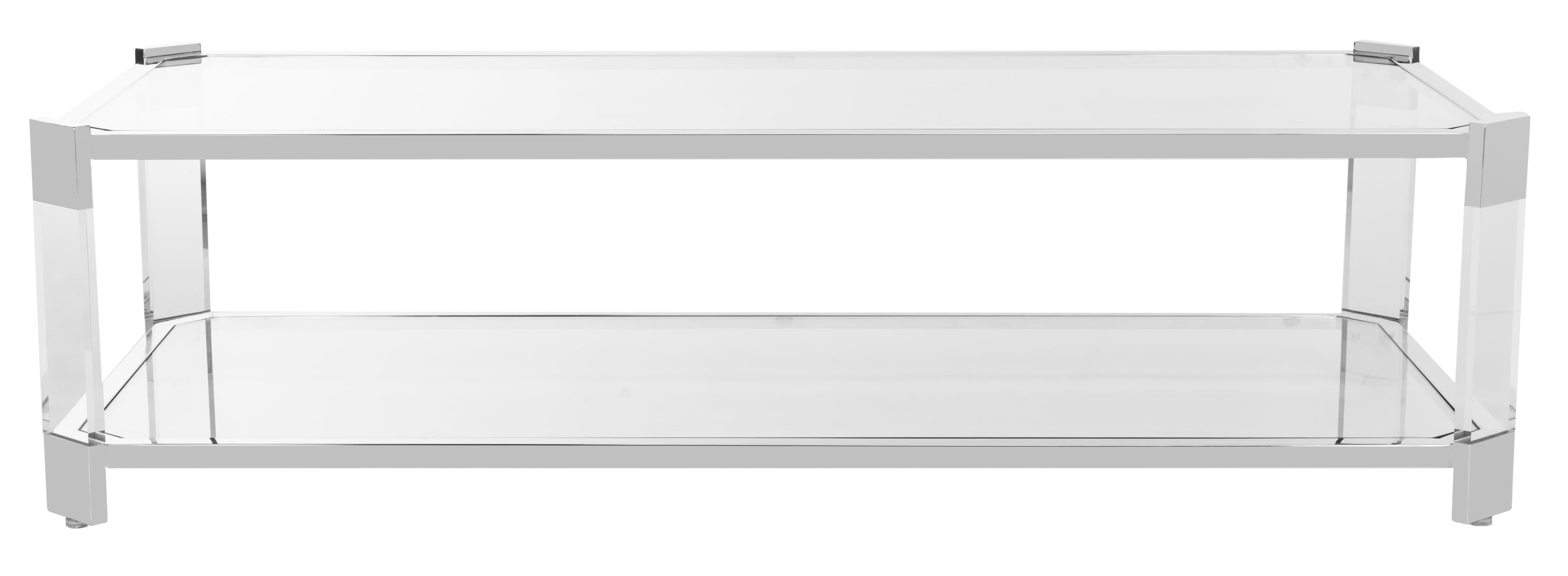 SAFAVIEH Couture Gianna Modern Acrylic Coffee Table, Silver