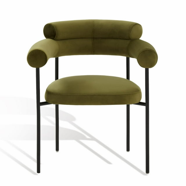 SAFAVIEH Couture Jaslene Modern Velvet Solid Dining Chair, Olive Green ...