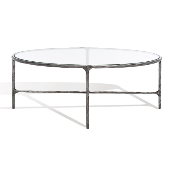 SAFAVIEH Couture Jessa Contemporary Oval Metal Coffee Table, Silver