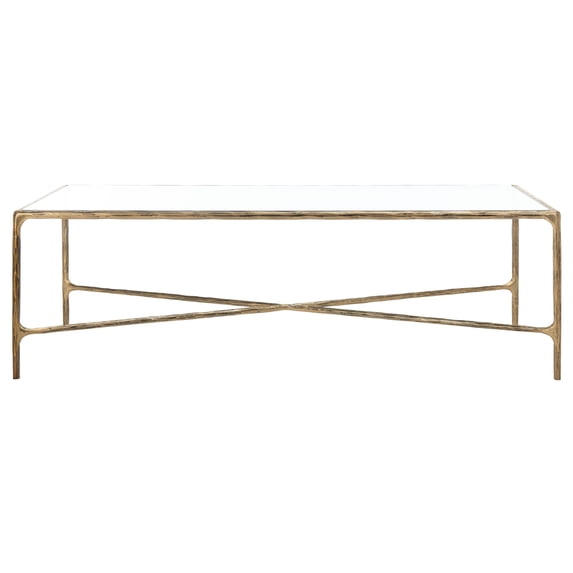 SAFAVIEH Couture Jessa Glam Metal Coffee Table, Brass