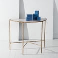thumbnail image 1 of SAFAVIEH Couture Jessa Glam Metal Console Table, Brass/White, 1 of 13