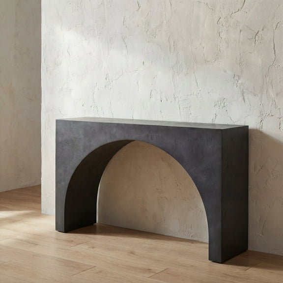 SAFAVIEH Couture Katelynn Glam Burled Mappa Veneer Console Table, Grey